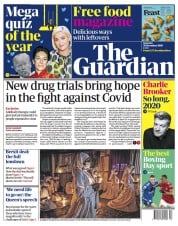 The Guardian (UK) Newspaper Front Page for 26 December 2020