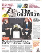 The Guardian (UK) Newspaper Front Page for 26 January 2018