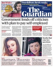 The Guardian (UK) Newspaper Front Page for 26 March 2020