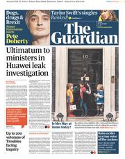 The Guardian (UK) Newspaper Front Page for 26 April 2019