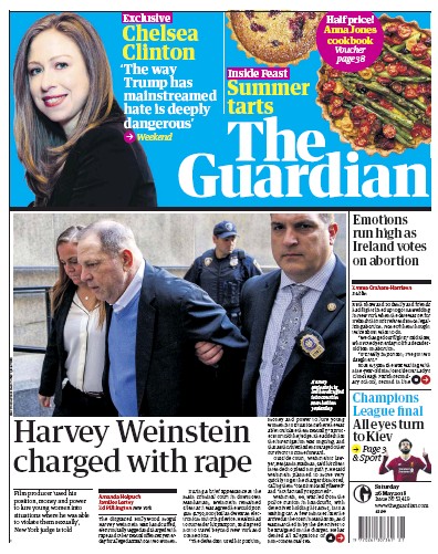 The Guardian Newspaper Front Page (UK) for 26 May 2018