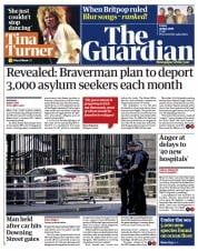 The Guardian front page for 26 May 2023