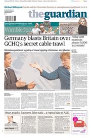 The Guardian (UK) Newspaper Front Page for 26 June 2013