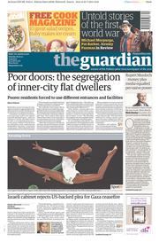 The Guardian (UK) Newspaper Front Page for 26 July 2014