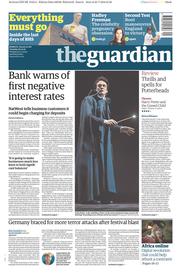 The Guardian (UK) Newspaper Front Page for 26 July 2016