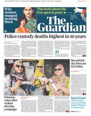 The Guardian (UK) Newspaper Front Page for 26 July 2018