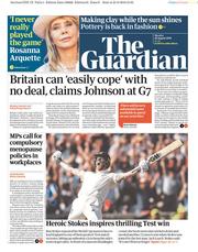 The Guardian (UK) Newspaper Front Page for 26 August 2019