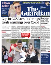 The Guardian (UK) Newspaper Front Page for 26 August 2022