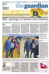 The Guardian (UK) Newspaper Front Page for 26 September 2012