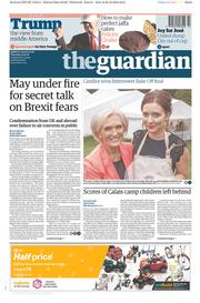 The Guardian (UK) Newspaper Front Page for 27 October 2016