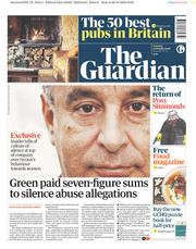 The Guardian (UK) Newspaper Front Page for 27 October 2018