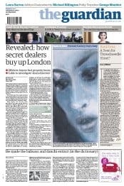 The Guardian (UK) Newspaper Front Page for 27 November 2012