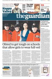 The Guardian (UK) Newspaper Front Page for 27 January 2016
