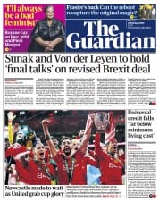 The Guardian (UK) Newspaper Front Page for 27 February 2023