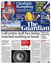 The Guardian (UK) Newspaper Front Page for 27 March 2021
