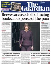 The Guardian front page for 27 March 2025