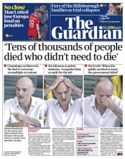 The Guardian (UK) Newspaper Front Page for 27 May 2021