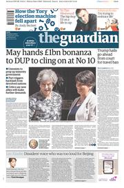 The Guardian (UK) Newspaper Front Page for 27 June 2017