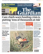 The Guardian (UK) Newspaper Front Page for 27 June 2019