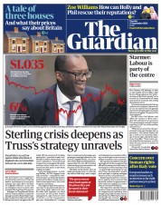 The Guardian (UK) Newspaper Front Page for 27 September 2022