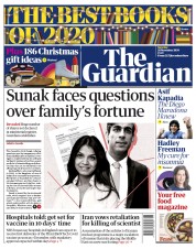 The Guardian (UK) Newspaper Front Page for 28 November 2020