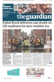 The Guardian (UK) Newspaper Front Page for 28 December 2015