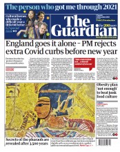 The Guardian (UK) Newspaper Front Page for 28 December 2021