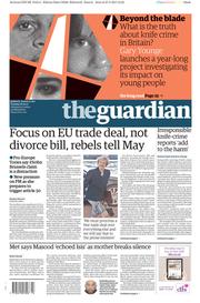 The Guardian (UK) Newspaper Front Page for 28 March 2017