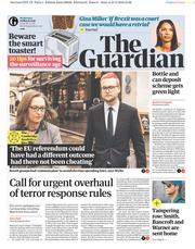 The Guardian (UK) Newspaper Front Page for 28 March 2018