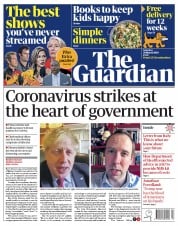 The Guardian (UK) Newspaper Front Page for 28 March 2020
