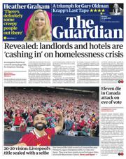 The Guardian front page for 28 April 2025