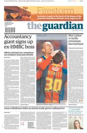 The Guardian (UK) Newspaper Front Page for 28 May 2013