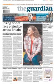 The Guardian (UK) Newspaper Front Page for 28 May 2014