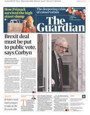 The Guardian (UK) Newspaper Front Page for 28 May 2019