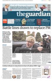 The Guardian (UK) Newspaper Front Page for 28 June 2016