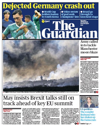 The Guardian Newspaper Front Page (UK) for 28 June 2018