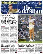 The Guardian (UK) Newspaper Front Page for 28 June 2022