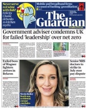 The Guardian (UK) Newspaper Front Page for 28 June 2023