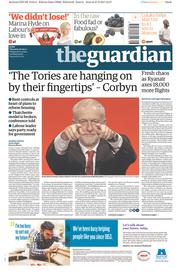 The Guardian (UK) Newspaper Front Page for 28 September 2017