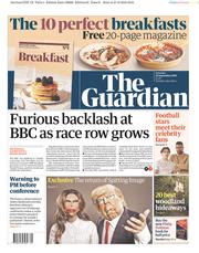 The Guardian (UK) Newspaper Front Page for 28 September 2019