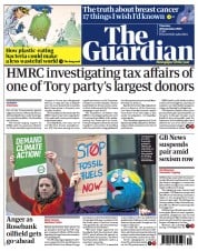 The Guardian front page for 28 September 2023