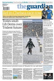The Guardian (UK) Newspaper Front Page for 29 October 2012