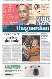 The Guardian (UK) Newspaper Front Page for 29 October 2016