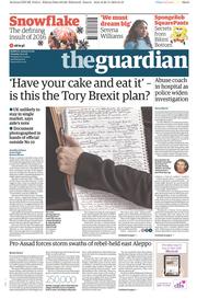The Guardian (UK) Newspaper Front Page for 29 November 2016