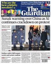 The Guardian front page for 29 November 2022
