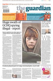 The Guardian (UK) Newspaper Front Page for 29 January 2014