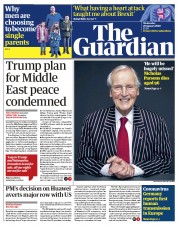 The Guardian (UK) Newspaper Front Page for 29 January 2020