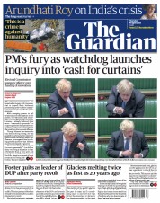 The Guardian (UK) Newspaper Front Page for 29 April 2021