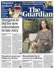 The Guardian (UK) Newspaper Front Page for 29 June 2022