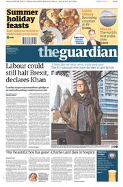 The Guardian (UK) Newspaper Front Page for 29 July 2017